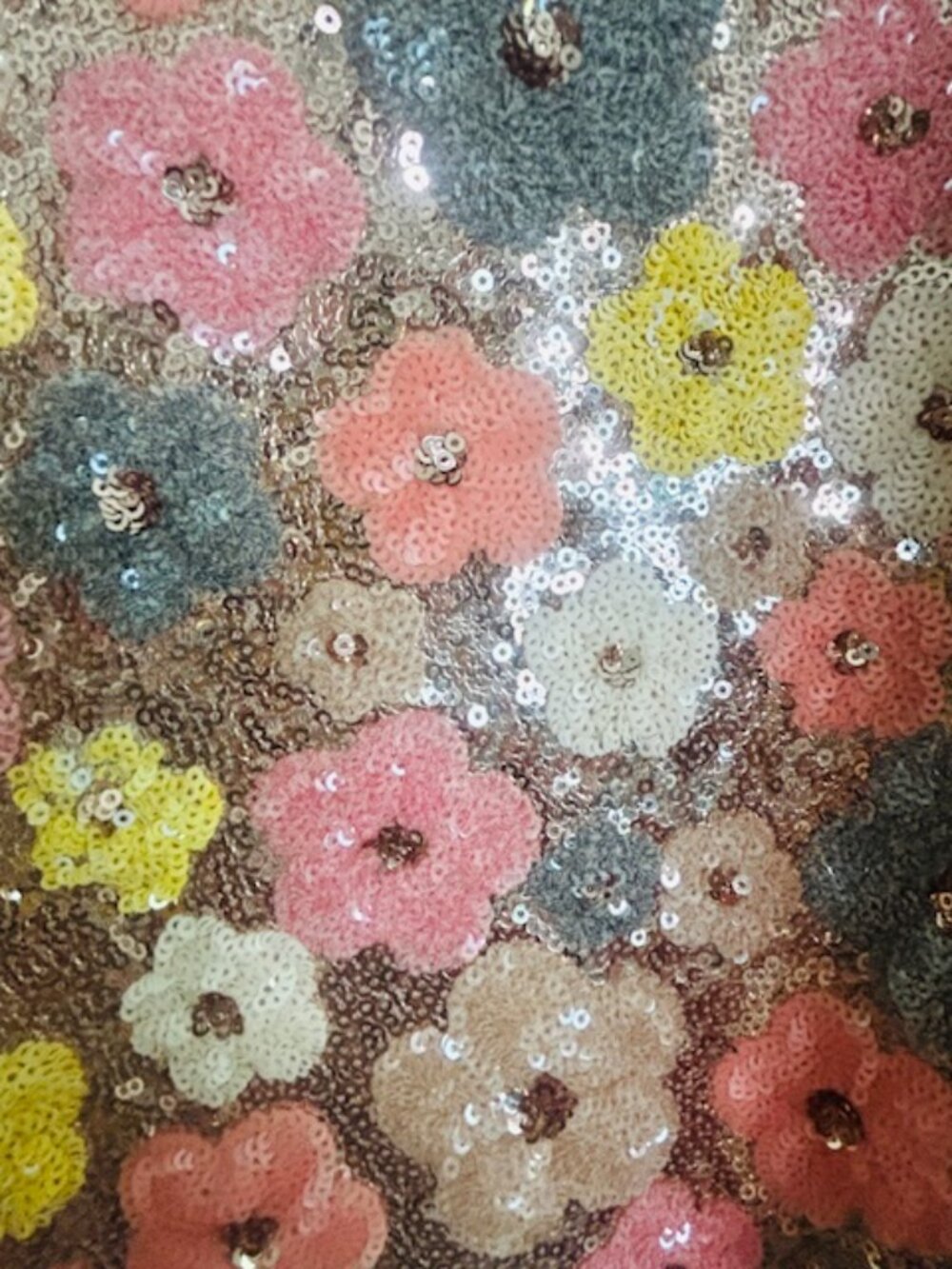 Anthropologie Blue Tassel Floral Sequin Strap Shift Pink Combo Mini Dress NEW - Picture 7 of 16